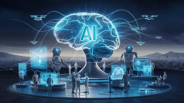 Infographic showing the role of AI tools in our everyday world